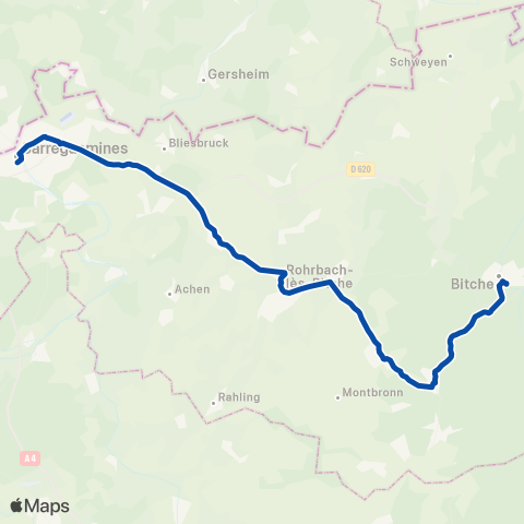 TER Fluo (Grand Est) Sarreguemines - Biche map