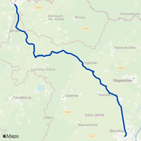 TER Fluo (Grand Est) Strasbourg - Sarrebruck map