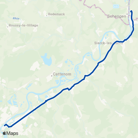 TER Fluo (Grand Est) Metz - Thionville - Perl map