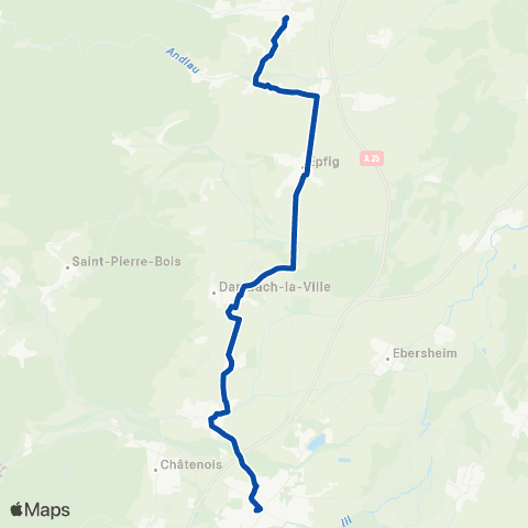 TER Fluo (Grand Est) Strasbourg - Sélestat via Molsheim map