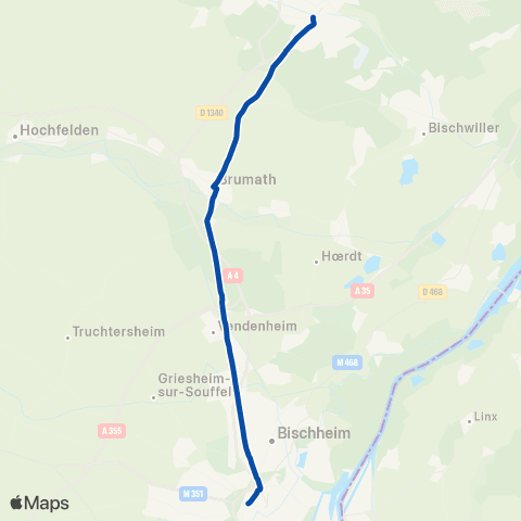 TER Fluo (Grand Est) Strasbourg - Haguenau map