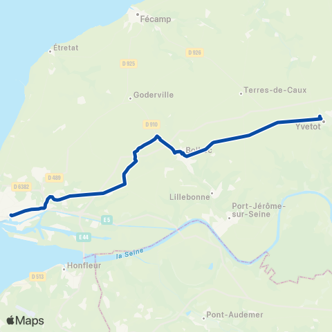 TER Hauts-de-France Abbeville - Amiens - Albert map