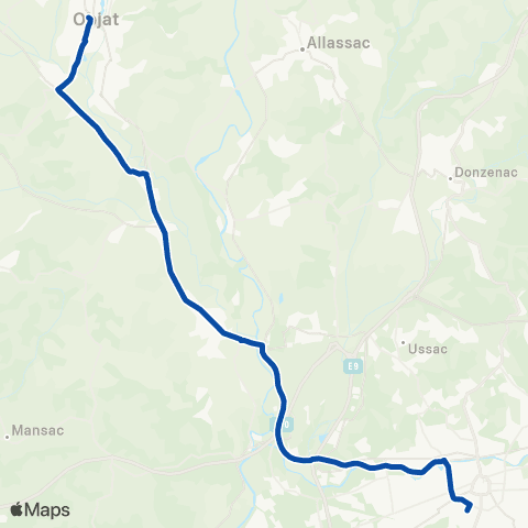 TER Nouvelle-Aquitaine Limoges - Saint-Yrieix - Brive map