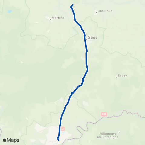 TER Nomad (Normandie) Surdon-Alençon map