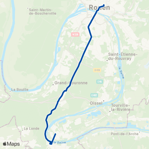 TER Nomad (Normandie) Caen - Rouen map