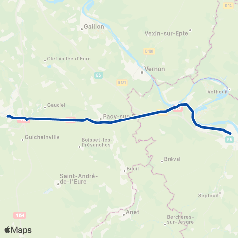 TER Nomad (Normandie) Paris - Caen map
