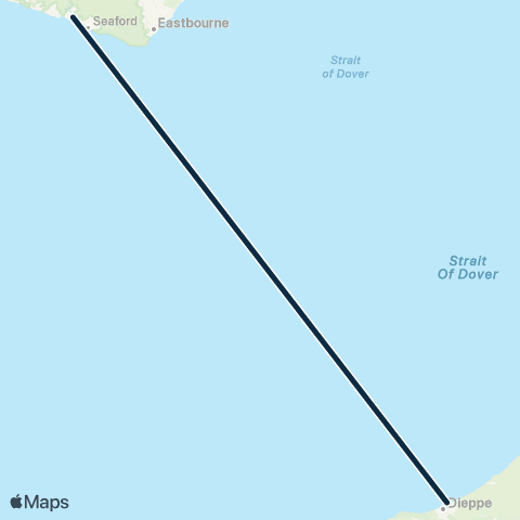 Transmanche Ferries Traversée Dieppe-Newhaven map