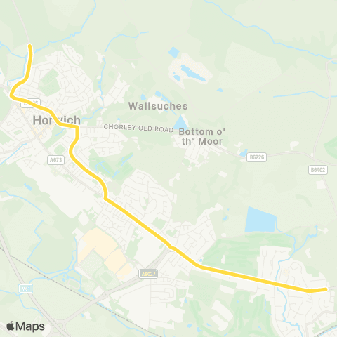 Bee Network Rivington / Blackrod HS - Ravensdale Rd map