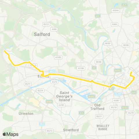 Bee Network Northfleet Road - Shudehill Interchange map