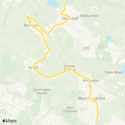 Bee Network Rivington / Blackrod HS - Barn Acre map