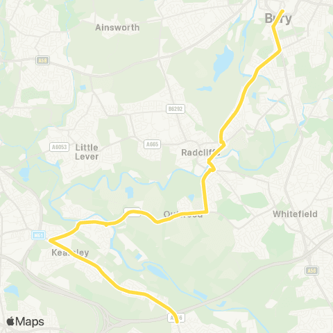 Bee Network Rake Lane - Bury Interchange map