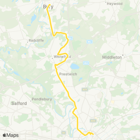 Bee Network Bury Interchange - Shudehill Interchange map