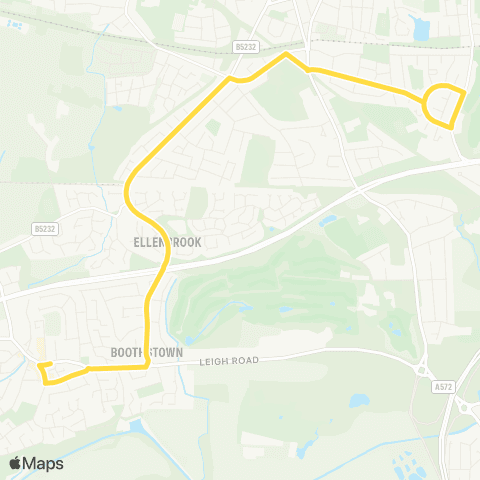 Bee Network Boothshall Way - Co-Op Academy Walkden map