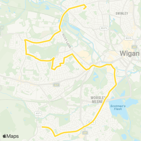 Bee Network St John Fisher HS - Cleveland Av map