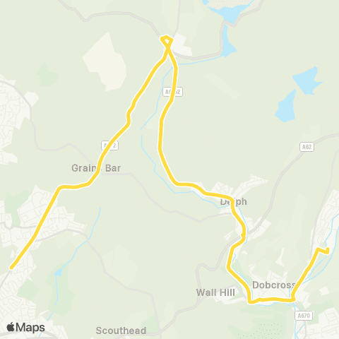 Bee Network Highfield Terrace - Saddleworth School map
