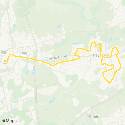 Bee Network Bury Interchange - Market Street map