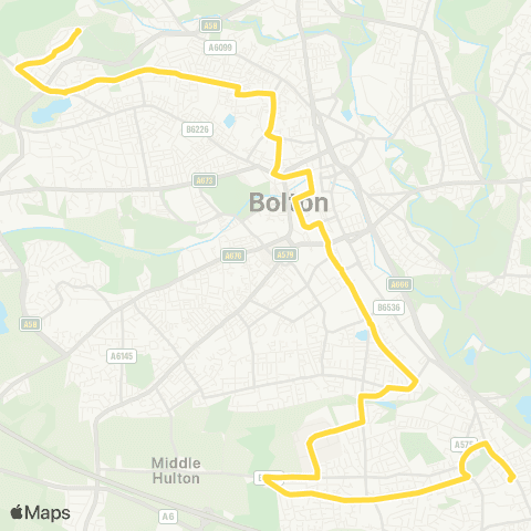 Bee Network Johnson Fold Terminus - Farnworth Bus Sta map