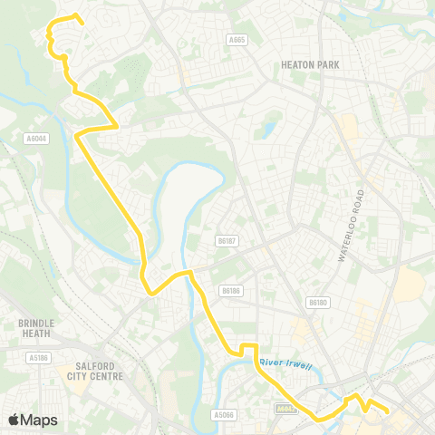 Bee Network Sandy Meade - Shudehill Interchange map