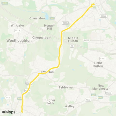 Bee Network Bolton Interchange - Leigh Bus Station map