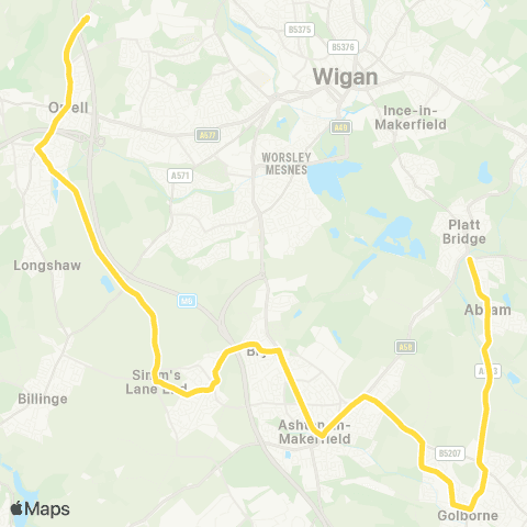 Bee Network St John Rigby College - Simpkin Street map