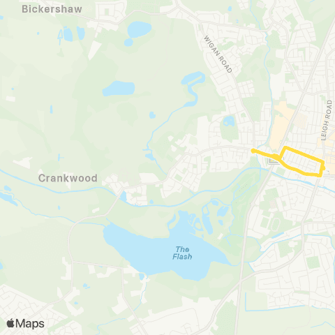 Bee Network Leigh Bus Station - Leigh Bus Station map