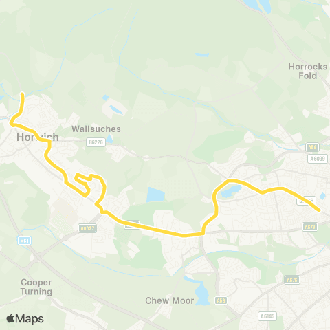 Bee Network Rivington / Blackrod High School - Av St map