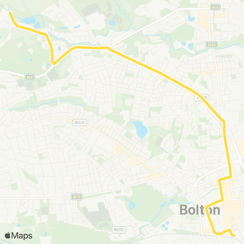 Bee Network Barrow Bridge Terminus - Bolton Interchange map