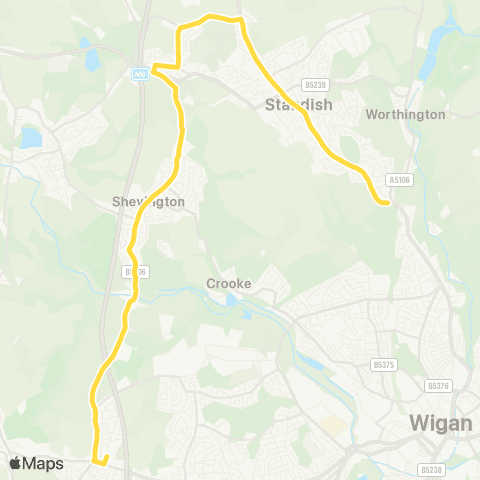 Bee Network St Peter's Catholic HS - Boar's Head map
