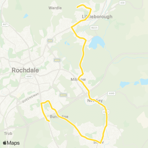 Bee Network St Cuthbert's Rc High School - Cote Lane map