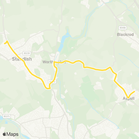 Bee Network Standish Community HS - Sumner St map