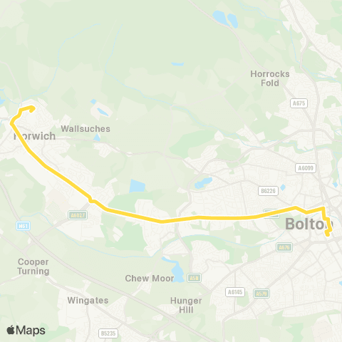 Bee Network Bolton Interchange - Old Lord's Crescent map