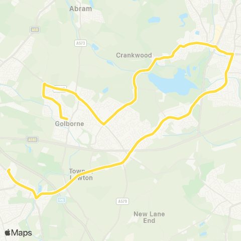 Bee Network Selwyn Jones Sports Ctr Hail and Ride - Lowton W PS map