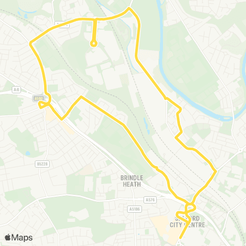 Bee Network Salford Shopping Ctr - Salford Shopping Ctr map