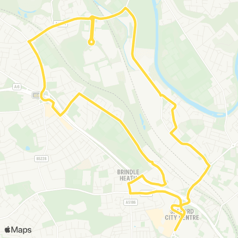 Bee Network Salford Shopping Ctr - Salford Shopping Ctr map