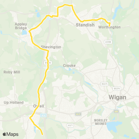 Bee Network Winstanley College - Devon Drive map
