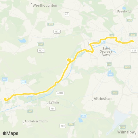 Bee Network Shudehill Interchange - The Trafford Ctr Bus Sta map