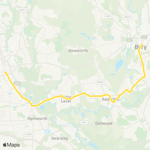 Bee Network Bury Interchange - Bolton Interchange map