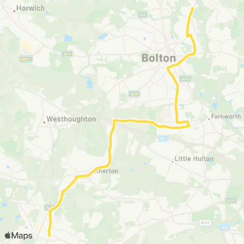 Bee Network Leigh Town Hall - Canon Slade HS map