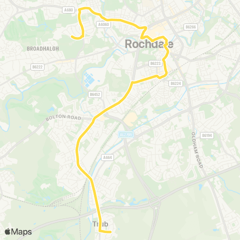 Bee Network Oulder Hill Leadership Academy - Chesham Av map