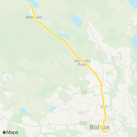 Bee Network Turning Circle - Bolton Interchange map