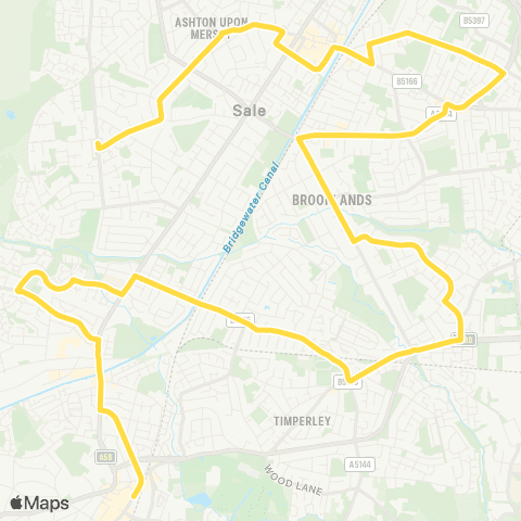 Bee Network Ascot Avenue - Altrincham Interchange map