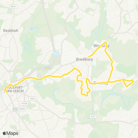 Bee Network Woodley Precinct - Stockport Interchange map