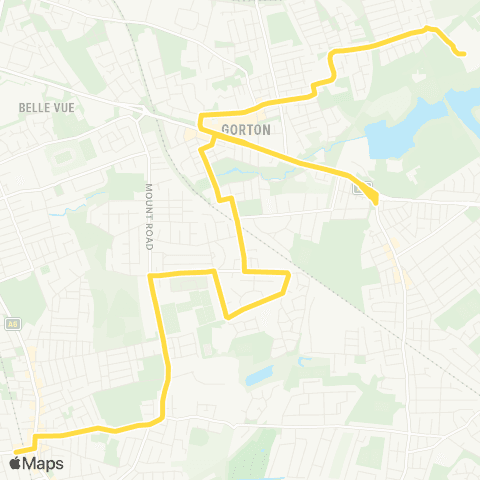 Bee Network Wright Robinson Sports Coll - Levenshulme Sta map