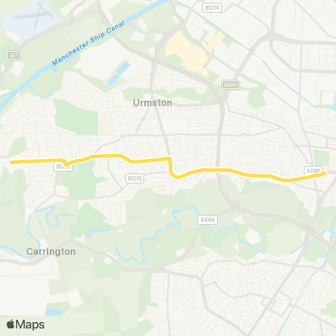 Bee Network Irlam Road - Robin Hood map