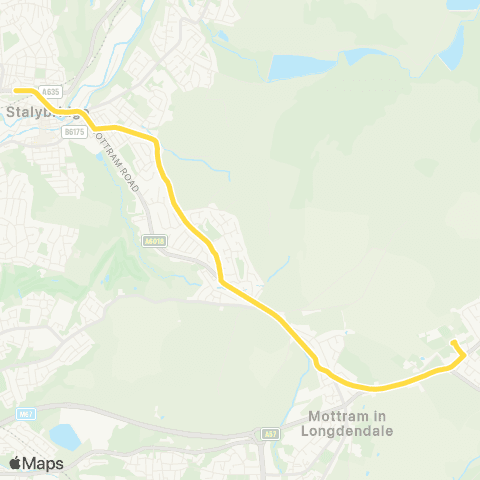 Bee Network Longdendale High School - Ridge Hill Ln map