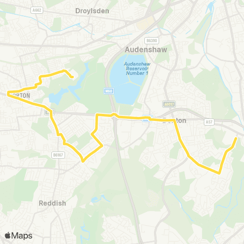 Bee Network Manor Rd - Wright Robinson Sports Coll map