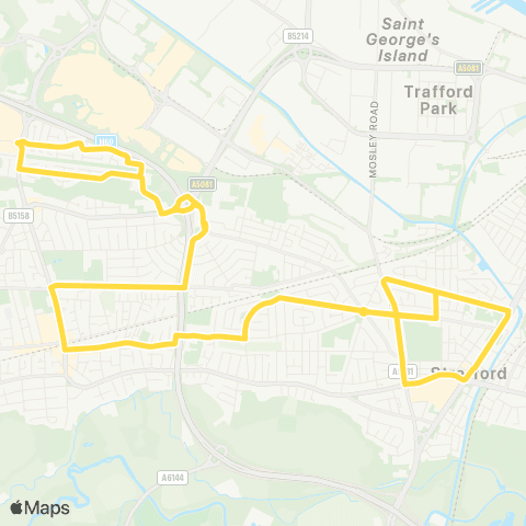 Bee Network Stretford Mall - Stretford Mall map