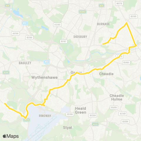 Bee Network St Ambrose College - Crown Inn map