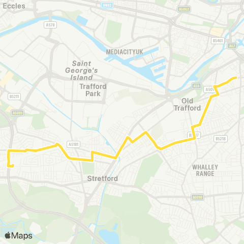 Bee Network Shawgreen Close - St Antony's Roman Catholic Sch map