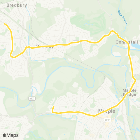 Bee Network Marple Hall School - The Queens map